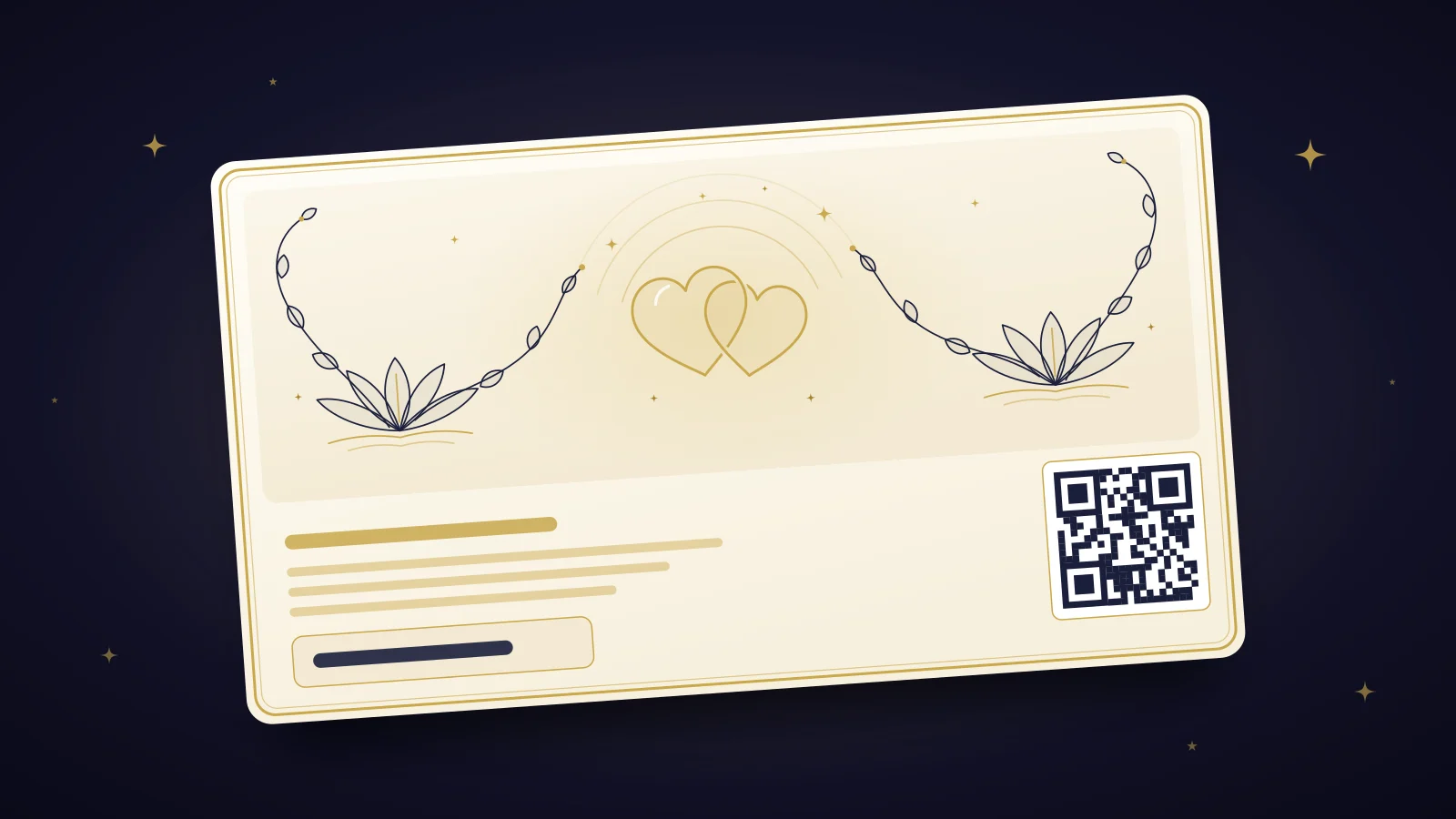 Lumaria Geschenkgutschein mit Motiv und QR-Code